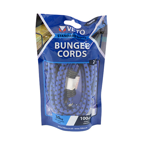Timco Bungee Cords - Standard Duty Dia.8mm x 100cm