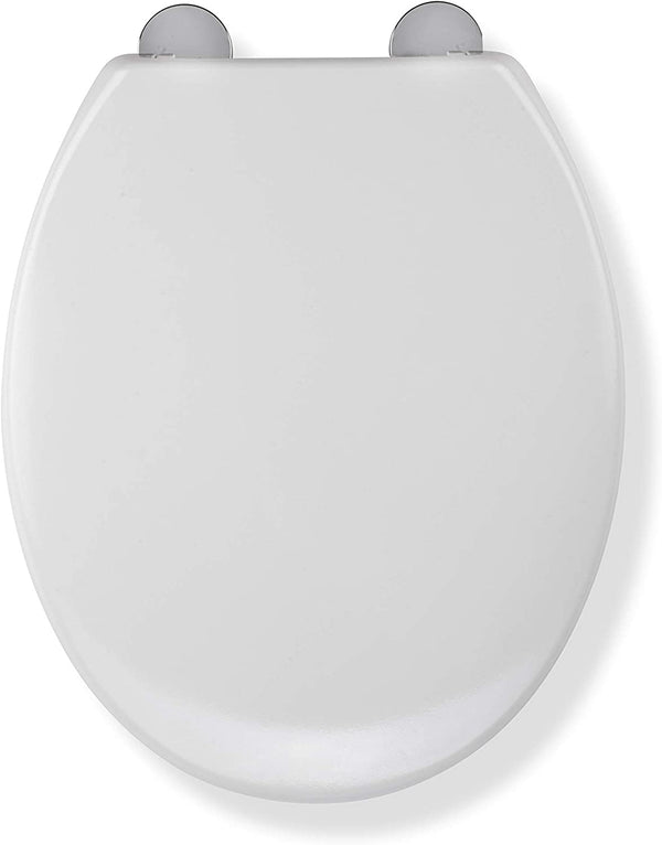 Croydex WL601222H Tahoe Flexi Fit White Toilet Seat, Always Fits