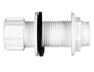 Oracstar Overflow Waste Solvent Weld 21.5mm Straight Tank Connector White WF47